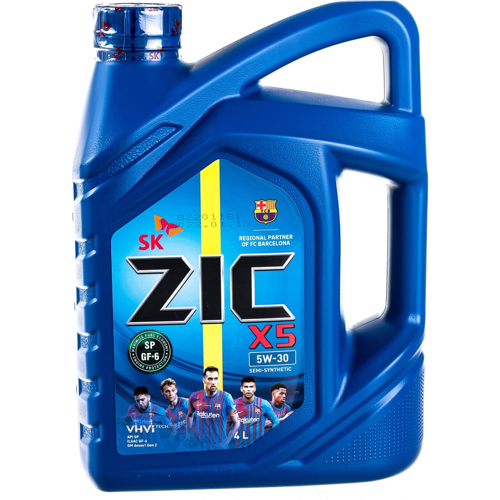 Масло полусинтетическое (X5; 5w30; SN; 4 л) для легковых авто ZIC ...