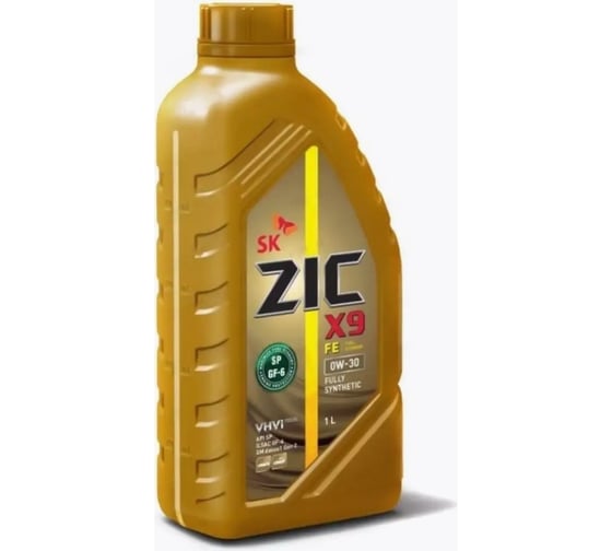 Синтетическое моторное масло zic X9 FE 0W-30, 1 л 132683 1
