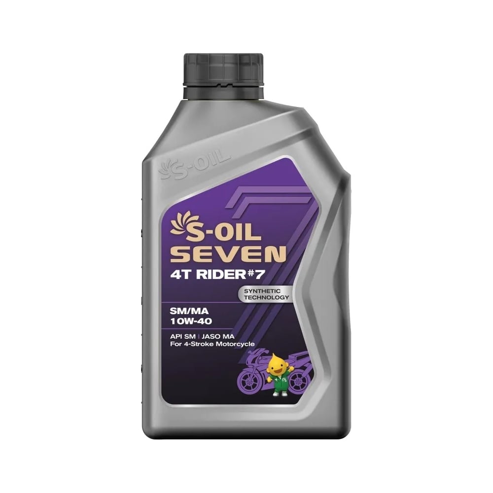 Моторное масло S-OIL SEVEN 4T RIDER #7 SM/MA 10W-40 1L E108005 ...