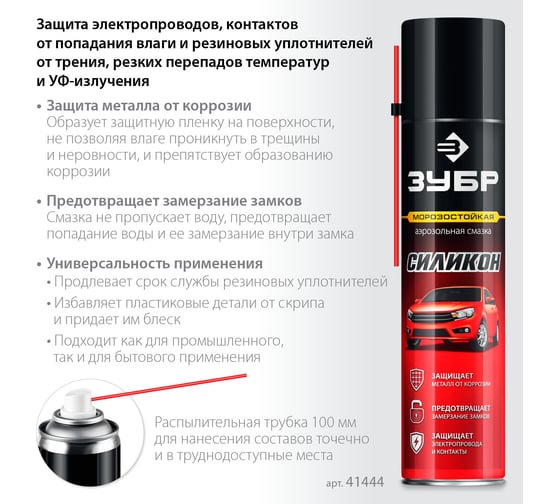 Силиконовая аэрозольная смазка ЗУБР Профессионал 400 мл 41444