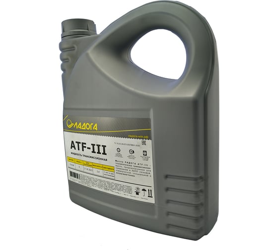 Масло трансмиссионное полусинтетическое ЛАДОГА ATF III, канистра 4л/3.5 кг LMT_ATF3_4