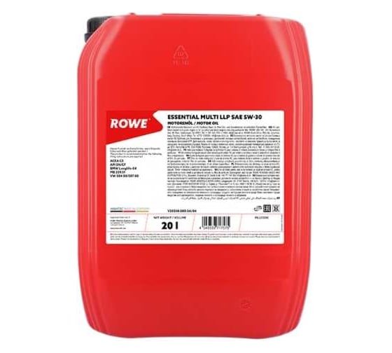 Моторное масло для легкового транспорта Rowe ESSENTIAL MULTI LLP SAE 5W-30 20238-280-2A