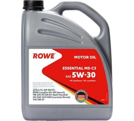 Моторное масло для легкового транспорта Rowe ESSENTIAL SAE 5W-30 MS-C3 20364-595-2A