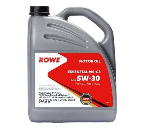 Моторное масло для легкового транспорта Rowe ESSENTIAL SAE 5W-30 MS-C3 20364-595-2A