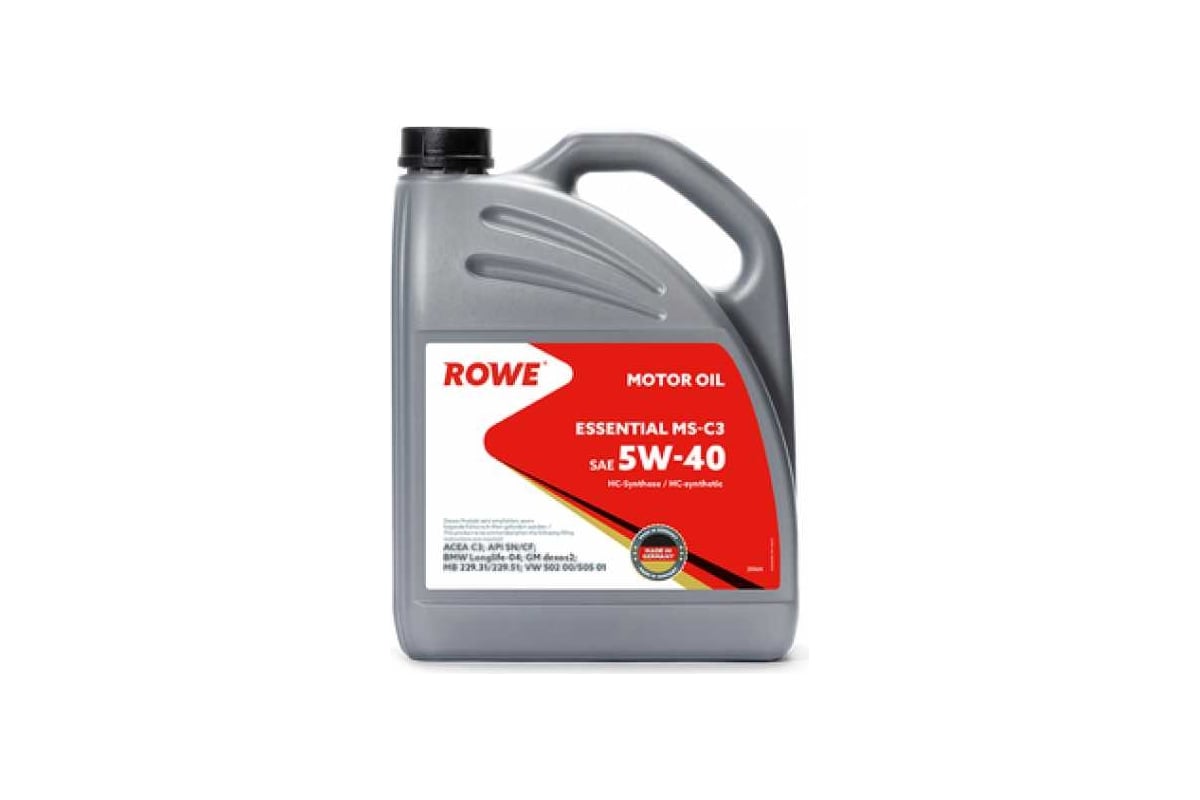 Моторное масло для легкового транспорта Rowe ESSENTIAL SAE 5W-40 MS-C3 ...