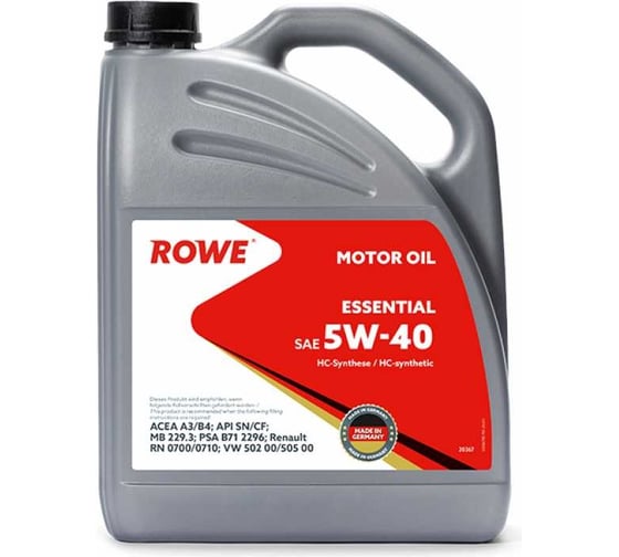 Моторное масло для легкового транспорта Rowe ESSENTIAL SAE 5W-40 20367-595-2A