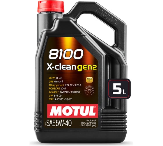 Моторное масло 8100 X-clean GEN2 5W40 5 л MOTUL 109762 1