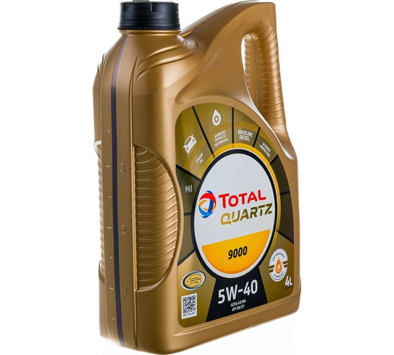 Масло для 4-х тактных двигателей TOTAL QUARTZ 9000 5W40 4L 213674