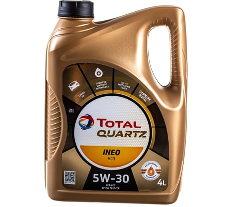 Масло для 4-х тактных двигателей TOTAL QUARTZ INEO MC3 5W30 4L 11190501