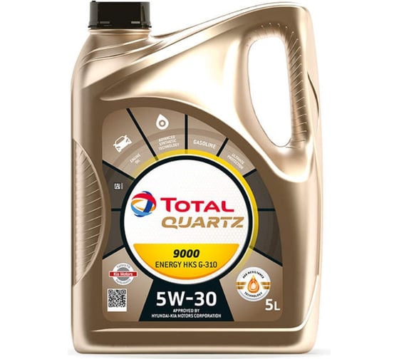 Масло для 4-х тактных двигателей TOTAL QUARTZ 9000 ENERGY HKS G-310 5W30 5L 213800