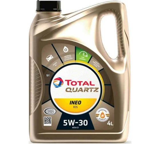 Масло для 4-х тактных двигателей TOTAL QUARTZ INEO ECS 5W30 4L 213685 1