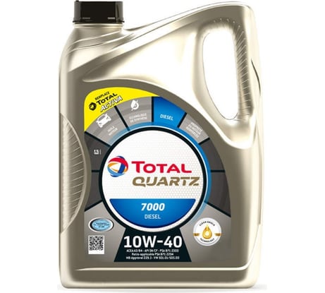 Масло моторное QUARTZ Diesel 7000 (10W40; 4 л) Total 10740501