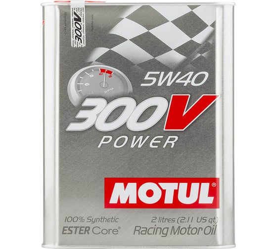 Спортивное моторное масло 300 V POWER 5W40 2л MOTUL 104242
