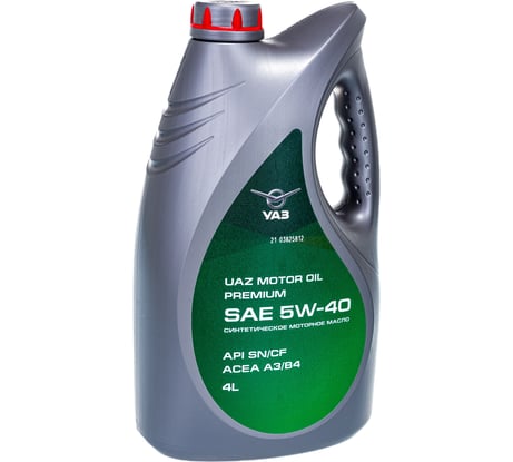 Масло моторное PREMIUM (5W40; SN/CF; 4 л; синтетика) UAZ 000101004054002