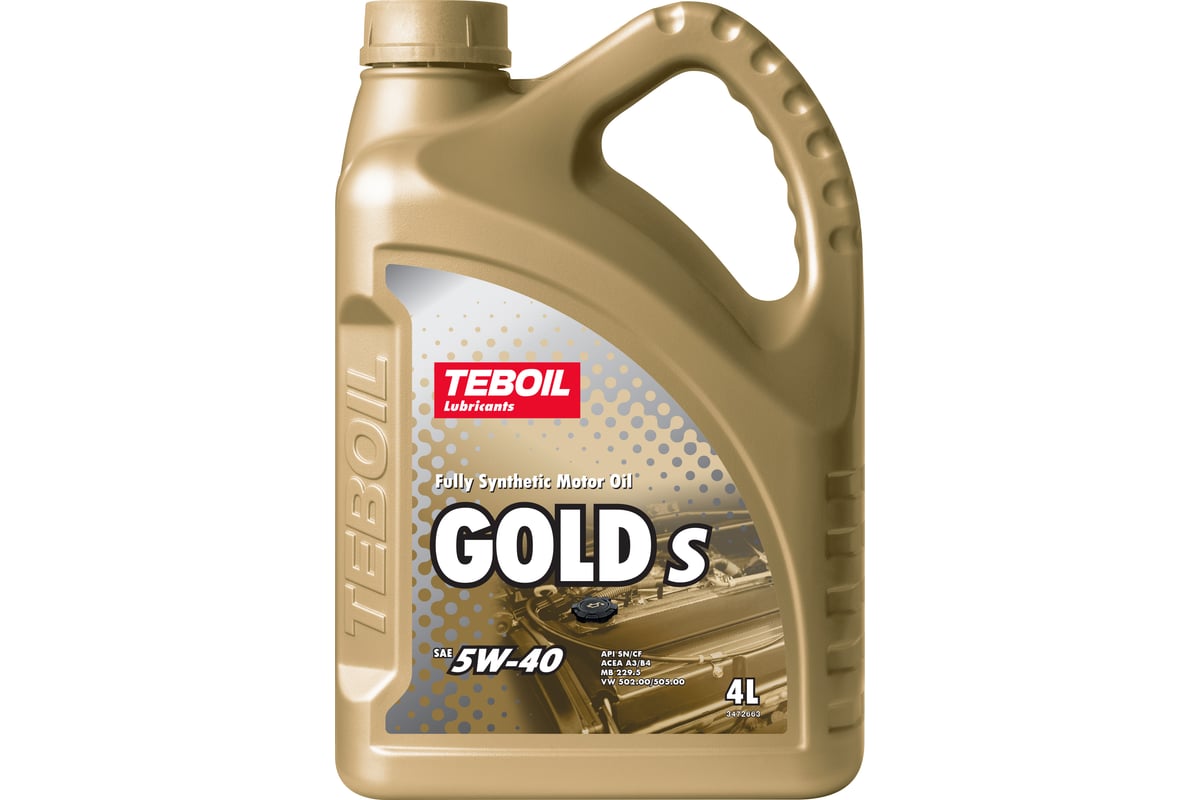 Масло моторное TEBOIL Gold S 5W-40 Канистра 4л (TZK) 3468033 - выгодная ...