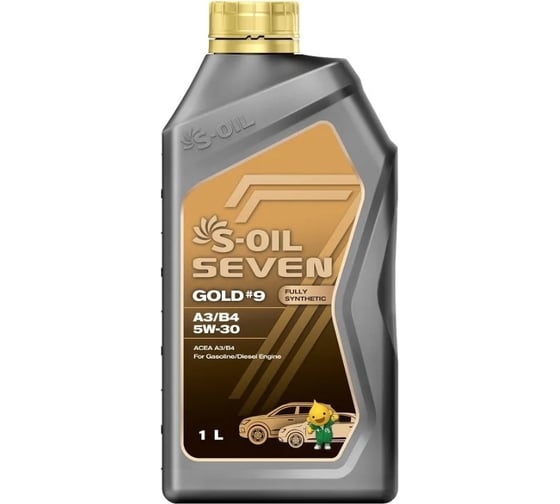 Моторное масло S-OIL SEVEN GOLD #9 A3/B4 5W-30 синтетика, 1л E107776 1