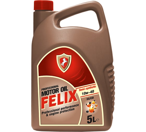 Моторное масло FELIX Semi SG/CD, 10W-40, 5 л 430900015