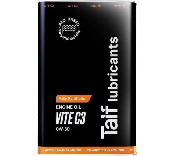 Автомобильное масло TAIF VITE 0W-30 SN, C3, 4 л 211195