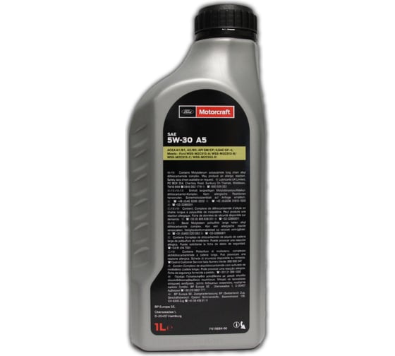 Моторное масло Ford MOTORCRAFT A5 5W-30 1л, Германия 15F1CE