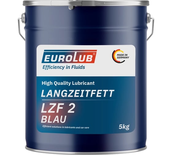 Высокотемпературная литиевая комплексная смазка синего цвета EUROLUB LANGZEITFETT LZF 2 BLAU 719005