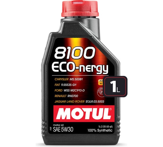 Синтетическое моторное масло MOTUL 8100 ECO-nergy 5W30 1л 111685 1