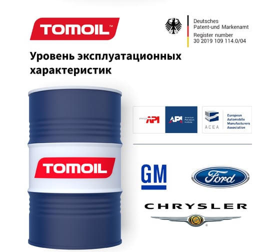 Моторное масло TOMOIL Engine Oil 5W-20 SN/CF, бочка 200 л 7100000319