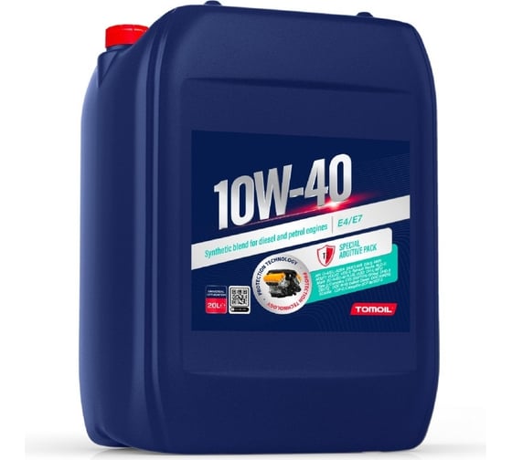 Моторное масло TOMOIL Engine Oil 10W-40 E4/E7, канистра 20 л 7100002729