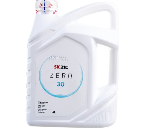 Масло синтетическое ZIC ZERO 30 (4 л; 0w-30; SN) SK Lubricants162676