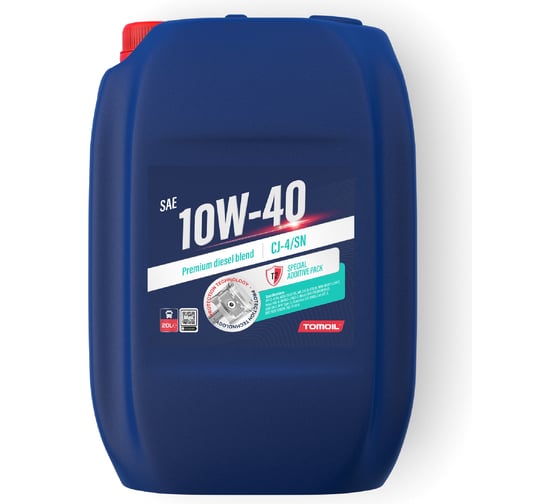 Моторное масло TOMOIL Engine Oil 10W-40 CJ-4/SN, канистра 20 л 7100000288