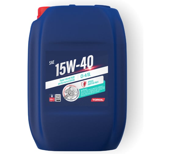 Моторное масло TOMOIL Engine Oil 15W-40 CI-4/SL, канистра 20 л 7100000308