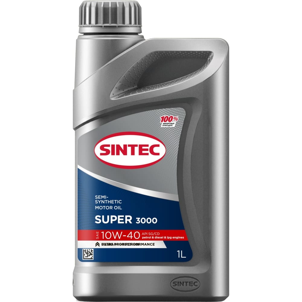 Моторное масло SINTEC SUPER3000 10W-40, SG/CD, 1 л 600239 - выгодная .
