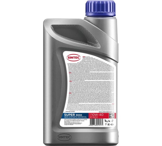 Моторное масло SINTEC SUPER3000 10W-40, SG/CD, 1 л 600239