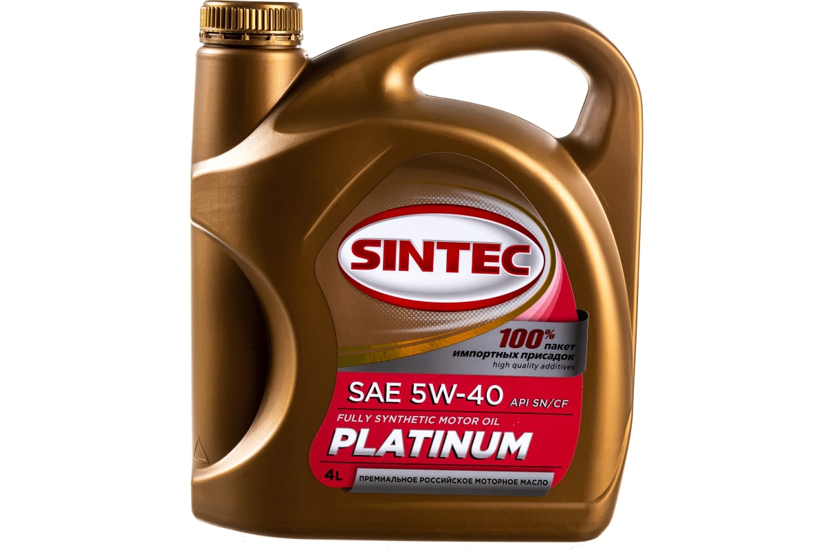  масло Sintec Platinum 7000 5W-40, SN/CF, 4 л 600139 - выгодная .