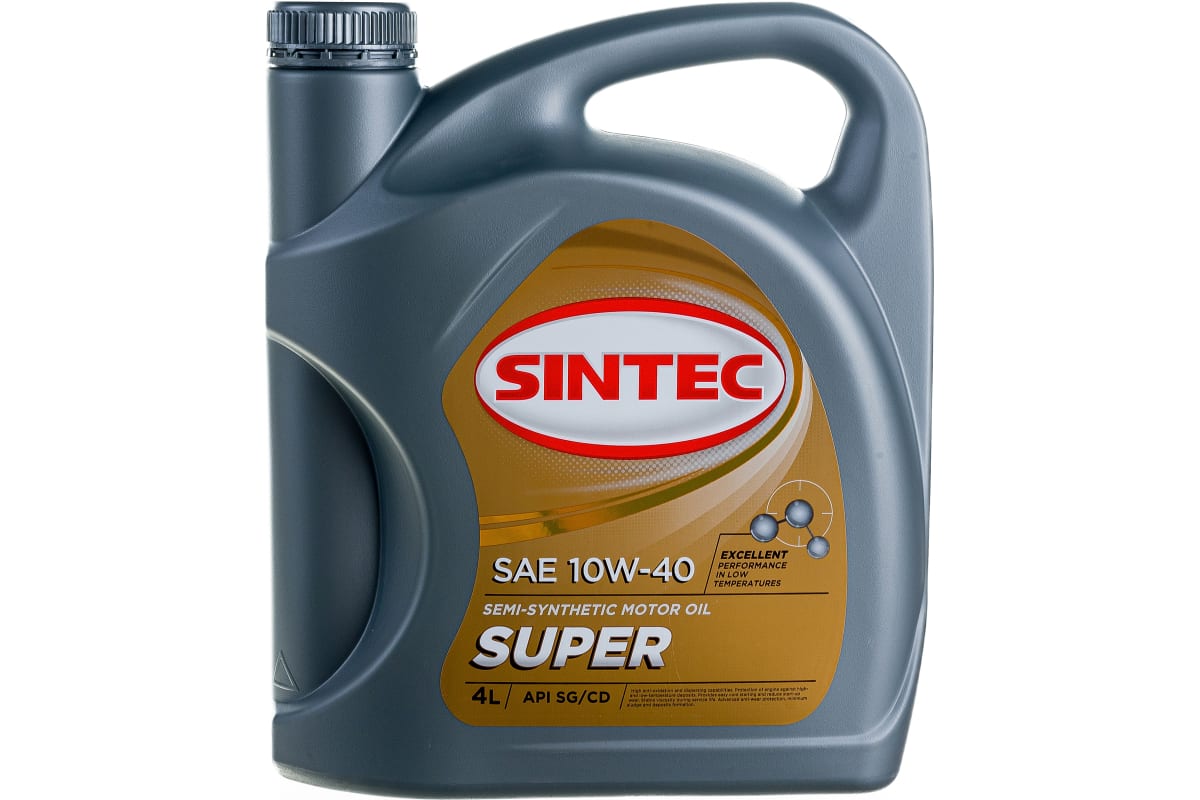 Моторное полусинтетическое масло Sintec Super 3000 10W-40 SG/CD 4л .