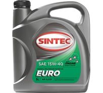 Масло минеральное моторное Sintec Euro (5 л; 15W-40; API SJ/CF) Обнинскоргсинтез 900325