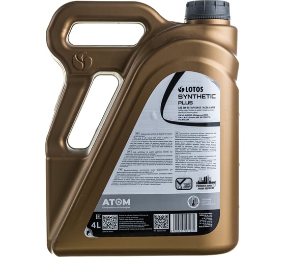 Моторное масло SYNTHETIC PLUS (4 л; 5W40;SN/CF) LOTOS WF-K402Y00-0H0