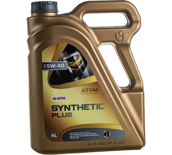 Моторное масло SYNTHETIC PLUS (4 л; 5W40;SN/CF) LOTOS WF-K402Y00-0H0