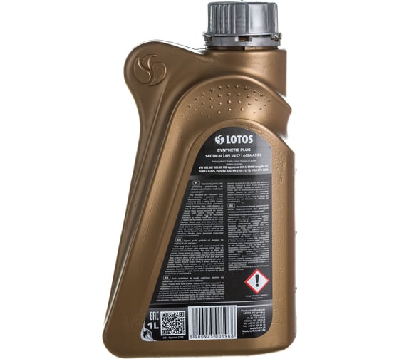 Моторное масло SYNTHETIC PLUS (1 л; 5W40;SN/CF) LOTOS WF-K102Y00-0H0
