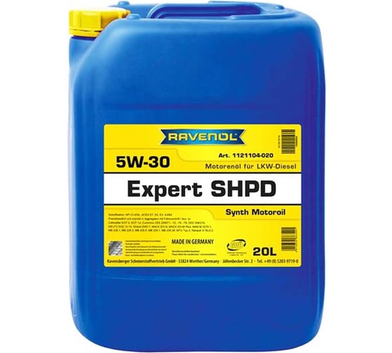 Моторное масло Expert SHPD SAE 5W-30 20 л RAVENOL 1121104-020-01-999