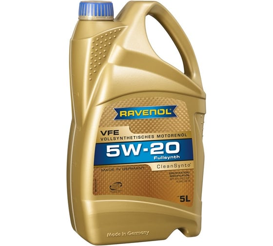 Моторное масло VFE SAE 5W-20 new 5 л RAVENOL 1111311-005-01-999