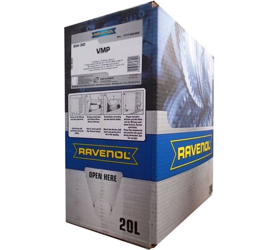Моторное масло VMP SAE 5W-30 ecobox 20 л RAVENOL 1111122-B20-01-888