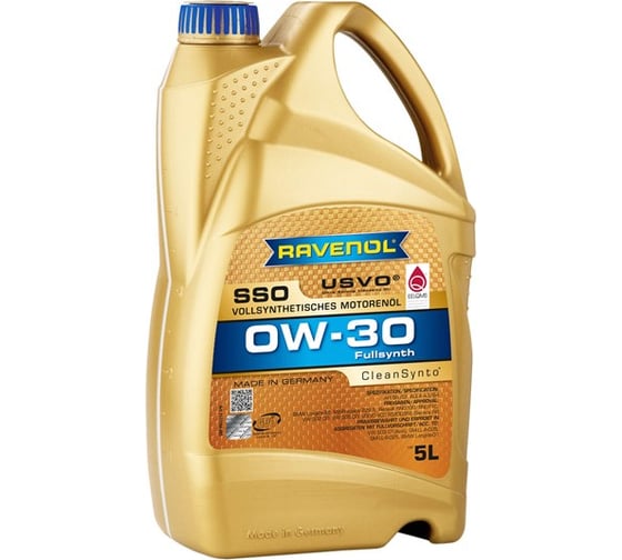 Моторное масло SSO SAE 0W-30 new 5 л RAVENOL 1111100-005-01-999