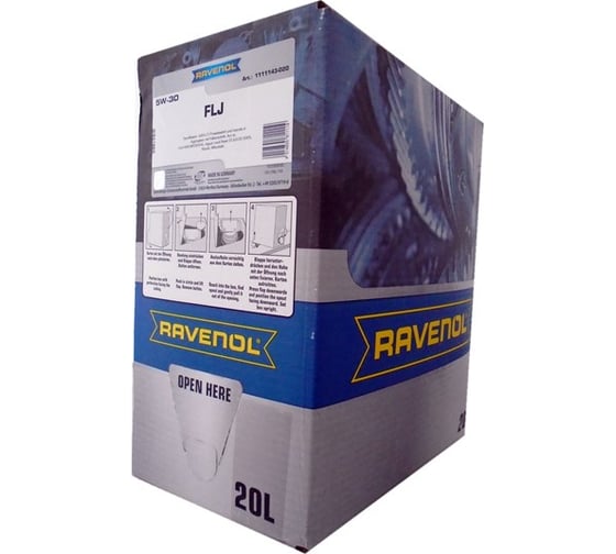 Моторное масло FLJ SAE 5W-30 ecobox 20 л RAVENOL 1111143-B20-01-888 1