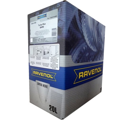 Моторное масло Turbo plus SHPD SAE 15W-40 ecobox 20 л RAVENOL 1123115-B20-01-888