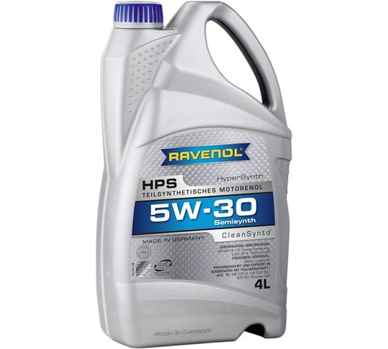 Моторное масло HPS SAE 5W-30 new 4 л RAVENOL 1111117-004-01-999