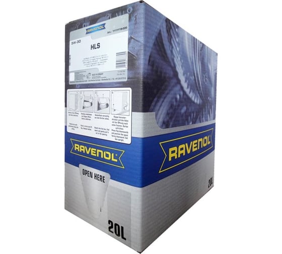 Моторное масло HLS SAE 5W-30 ecobox 20 л RAVENOL 1111119-B20-01-888