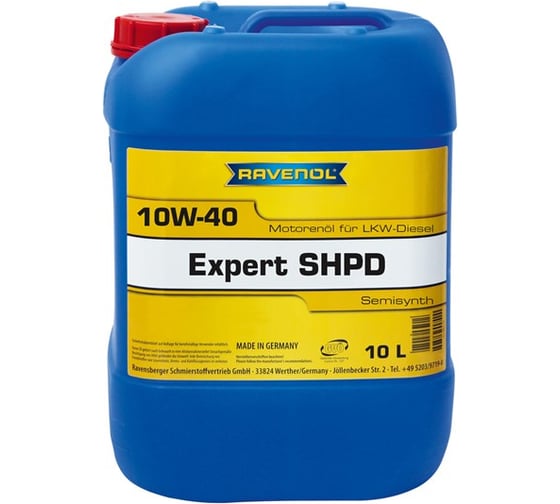 Моторное масло Expert SHPD SAE 10W-40 new 10 л RAVENOL 1122105-010-01-999