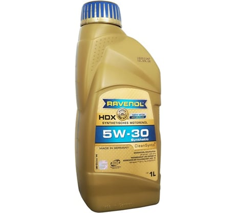 Моторное масло HDX SAE 5W-30 1 л RAVENOL 1111125-001-01-999