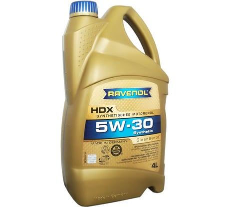 Моторное масло HDX SAE 5W-30 4 л RAVENOL 1111125-004-01-999