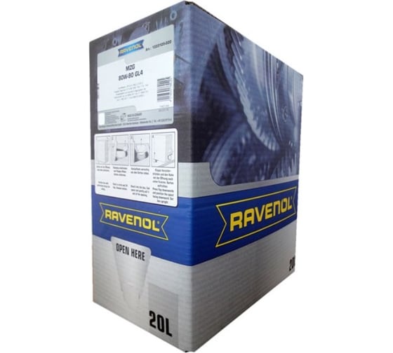 Масло трансмиссионное Getriebeoel MZG ecobox (20 л; 80W-90; GL-4) RAVENOL 1223105-B20-01-888